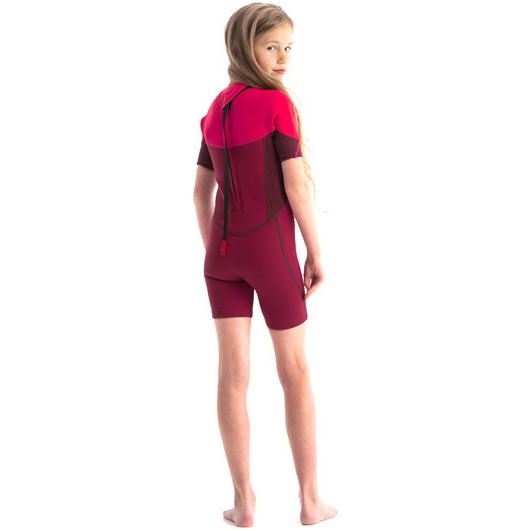 2026 Jobe Junior Boston 2mm Back Zip Shorty Wetsuit 3036210 - Hot Pink